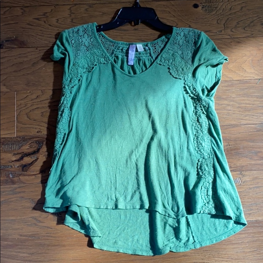 Green Lacy Top